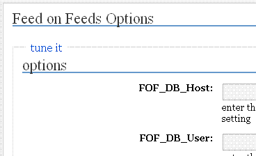 configure your options