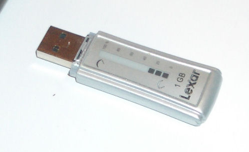 usb stick with a size meter